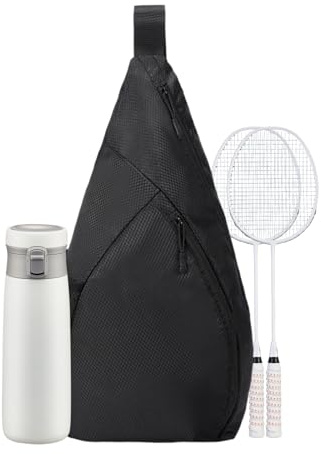 Badminton-Schlägertasche, geräumiger Rucksack, Schultertasche für Schläger mit Seitentasche, für Schuhe, Flasche, Handtuch, Kleidung, Outdoor, Fitnessstudio, Training, Turnier, Spiel, Schule, Club