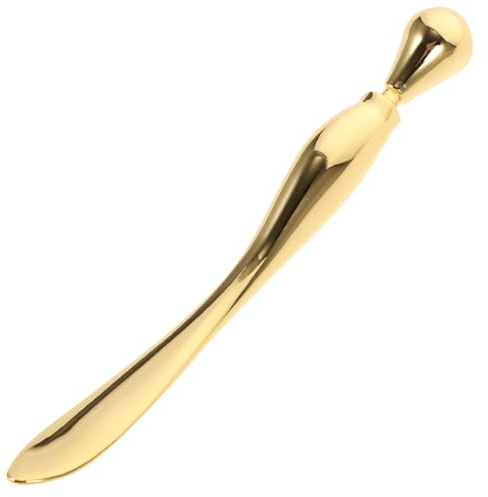 Hoement Zuverlässiger Augencreme Massagestab aus Metall Roségold Manueller Hautpflege Massagestab für Augenmassage gegen Schwellungen und Tränensäcke Kleines Massagegerät für Gesicht