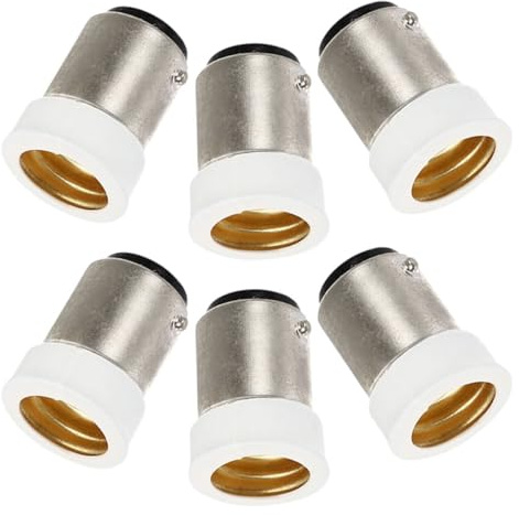 6pcs B15d to E14 Light Bulb Socket Adapter Copper