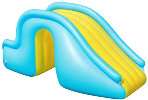 DAN&DRE Uppblåsbar Vattenrutschkana för Barn Utomhusleksak Sommarrutschkana med PVC-material blå 158x79x62cm (blå)
