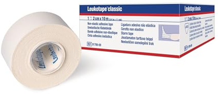 Leukotape Classic Sporttape 2cm x 10m weiß Fingertape Klettern Bouldern | Ideal als Fingertape und Gelenk-Stabilisator