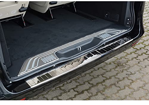 Avisa Edelstahl Heckstoßstangenschutz passgenau | kompatibel mit Mercedes Vito / V-Klasse 2014-2019 & Facelift 2019- - Hochglanzsilber