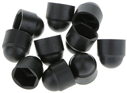 Generic M6 (6) gewölbt schwarz Kunststoff Mutter/Schraube Abdeckkappen 10 mm Schlüssel – PK 10