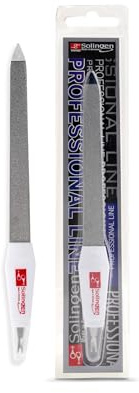 Solingen Sapphire Nail File & Cuticle Trimmer – Dual-Sided Professional Nail File for Fingernails & Toenails – Durable German Steel 2-in-1 Manicure Tool (Smal Size)