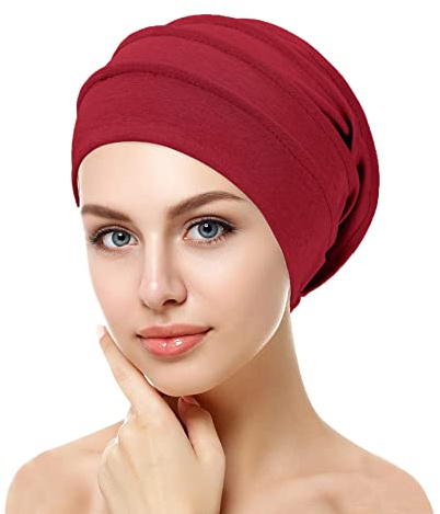 VUCDXOP Kvinnors turban bandana turban kemo cancer mössa hijab bandanas halsduk muslimsk hatt kemoterapi mössa