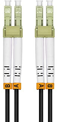 Jeirdus 150M LC to LC 10G OM3 Outdoor Armored Duplex 50/125 Fiber Optic Cable Jumper Optical Patch Cord Multimode 150Meters LC-LC