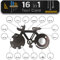 Bascuda Stainless Steel 16-in-1 Bicycle Shape Small Outdoor Survival Tool
