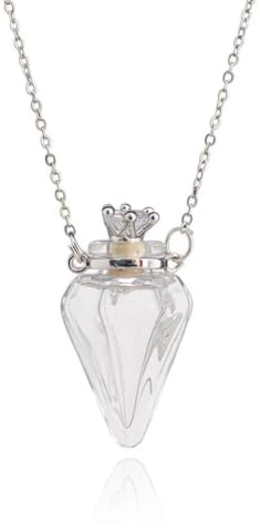 HCMA 1 PC verre coeur fiole crémation pendentif collier cendres étui support souvenir collier mémorial bijoux urne collier pour cendres