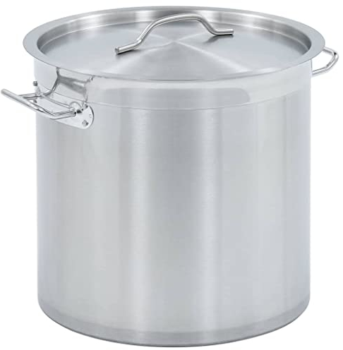 INLIFE Suppentopf 25 L 32×32 cm Edelstahl