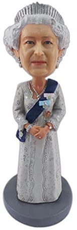 HINAA Figur Britische Königin Elizabeth Puppe The Queen Platinum Jubiläum Souvenir Ornament Auto Desktop Büro Fensterbank Dekorationen