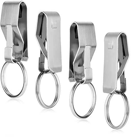 TIESOME 4 pezzi cintura chiave clip portachiavi, cintura di sicurezza portachiavi in metallo per portachiavi auto e uomini donne casa ufficio forniture casa ufficio supplie