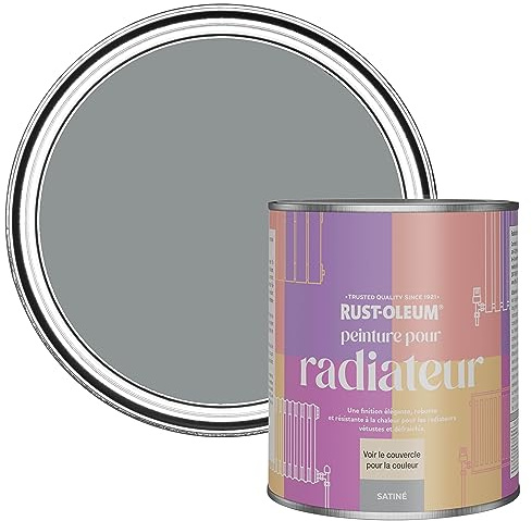 Rust-Oleum, grau Heizkörperfarbe, hitzebeständig, geruchsarm in Seidenglanz Finish - Anthrazit Medium 750ML
