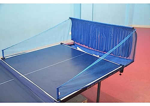 RENLXFI Ping Pong Ballsammelnetz, Tischtennis Auffangnetz mit Quasten Design, für Ping Pong Roboter Aufschlag oder Multi-Ball Praxis, einfaches Aufstellen
