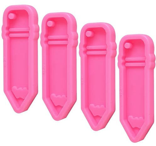 TEHAUX 4stücke Silikonform Für Bleistift Flexible Antihaftbeschichtete Schablone Für Schlüsselanhänger Und Schmuckherstellung Für Kreative Bastelprojekte