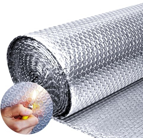 24x 10 Ft Reflective Window Insulation,Rv Insulation for Keep Heat, Double Reflective Insulation Fireproof B2 Thermal Insulation Roll for Winter Weatherproof Attics, Windows, Garages RV's, Ducts