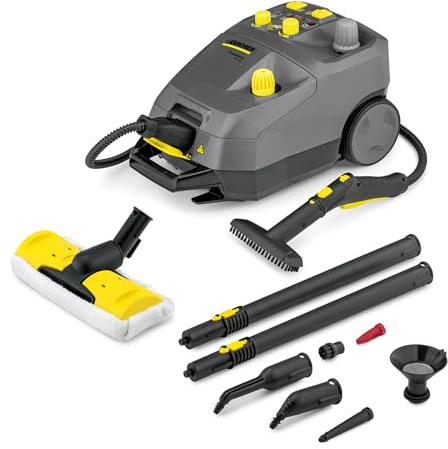 Kärcher SG 4/4, kompakter Dampfreiniger mit 4 Dampfdruck & Fensterdüse für Kärcher Dampfreiniger