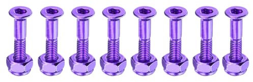 PATIKIL 1 Skateboard-Hardware-Schraube, 8er-Set aus Karbonstahl für die Befestigung von Skateboard-Trucks, lila