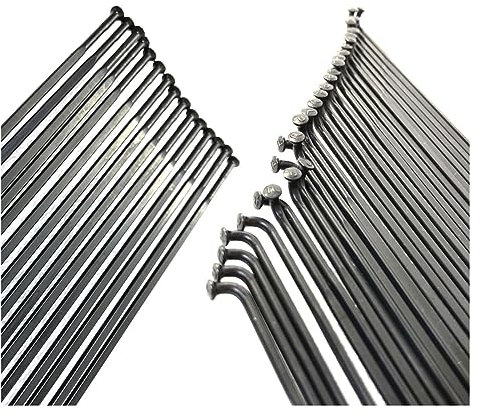 GBSONGJIN 12 raggi piatti a lama dritta, calibro 14G, calibro 2,0 mm, in acciaio inox, per bici da corsa a J Bend (28 pezzi)