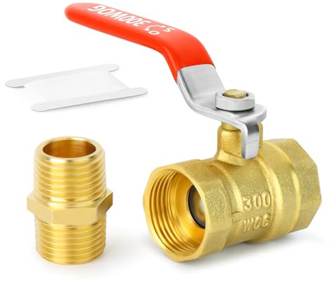 TAILONZ 3/4 Brass Mini Ball Valve Female x Female with Nipple (1Pc) | Shut off switch, instant manual control, heavy duty body, leakproof pipeline design, inline hardware connection