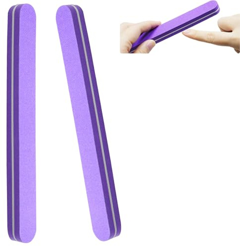 Professional Nail Files 100/180 Grit Nail File, Thickened Fingernail Files | Double-Sided Nail File Salon Manicure Tools Pet Grooming Tool (2 Pcs)