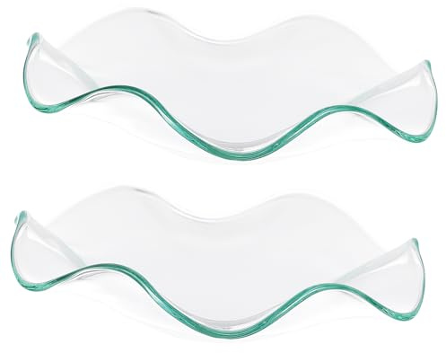 PartyKindom 2 Pièces Lot De Assiettes Verre Pour Huiles Essentielles Et Diffusion Design Élégant Et Pratique Pour Spa Et Beauté