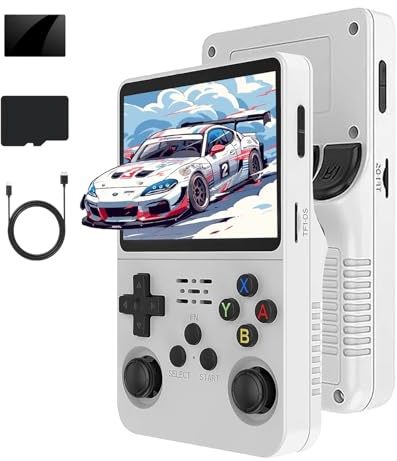 R36S Retro Handheld Game Console 128G - Schermo IPS da 3,5” con oltre 40000 giochi classici Lettore di videogiochi tascabile Open Source Linux OS con batteria da 3500mAh