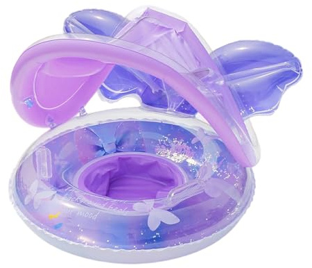 Aufblasbarer Schwimmring | Baby-Schwimmring Mit Sonnendach | Baby Schwimmen Ring Verstellbare Aufblasbare Schwimmsitz - Schwimmsitz Kinderboot Kinder Für Kinder Ab 6 Monaten Bis 36 Monaten