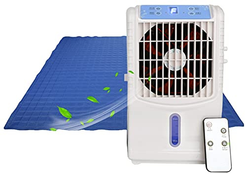 Colchón eléctrico refrigerado por Agua, Enfriador de colchón con Aire Acondicionado, Ventilador de Cama con 4 temperaturas Ajustables, energía móvil para Exteriores Disponible (tamaño: 0,7 x
