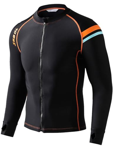 LZYKNIK Trajes de Surf y Buceo para Hombre, Tallas Grandes 4XL-5XL, Chaqueta y Pantalones de Surf, Camiseta de natación UV, Traje de baño de Manga Larga, Mallas para natación, Vela y Buceo,Jacket,5XL