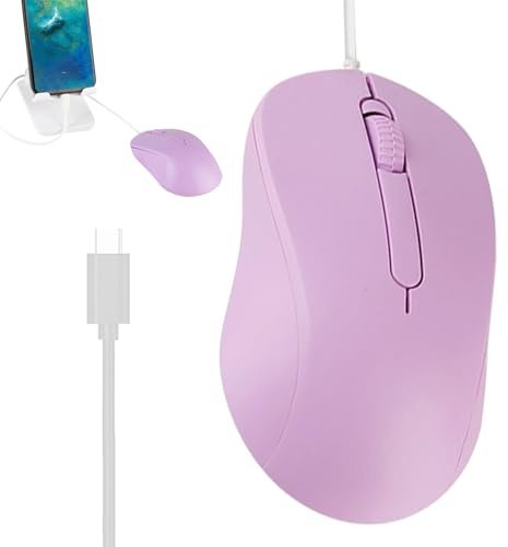 Souris Filaires Pour Ordinateur Portable Silencieuse, Plug-and-Play, | Souris D'Ordinateur Filaire PC Accessoires Silencieux Antidérapant 3
