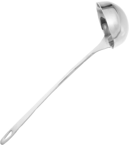 EPIGEIST Mestolo da Cucina in Acciaio con Beccuccio e Manico Lungo Cucchiaio per Zuppa e Minestra Utensile da Portata Versatile per Uso e Professionale