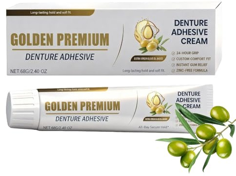 Pegamento Para Dentaduras Postizas | Crema Para Dentaduras De 68 Gramos | Adhesivo Suave | Para Mujeres Y Hombres Seguridad Diario Viaje Brackets Encías