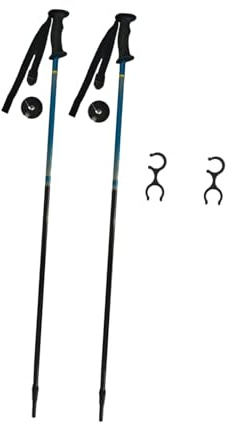 Harilla Lot de 2 bâtons de Ski pour Enfants, résistants à l'usure, avec poignée antidérapante, pour la Marche, la randonnée, la Raquette et Le Ski, 90cm, Noir