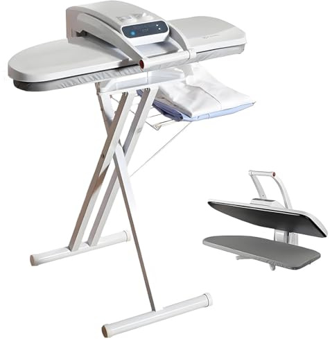 Pressa da stiro a vapore 1800 W, sovradimensionata 65 cm x 24 cm, pressione 50 kg, modalità preimpostate per nylon, seta, lana, cotone, lino - soluzione per stirare tessuti resistenti