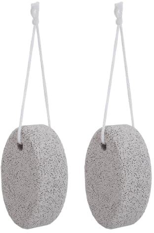 MAGICLULU Pietra Pomice per Talloni 2 Pezzi Doppia Faccia Porosa, Lima Naturale per Piedi e Calli, Strumento Esfoliante Professionale per Pelle Ruvida, Adatta per Pedicure Casa e Salone