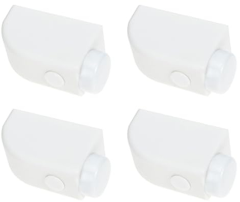 MOBUTOFU Cerradura Antirrobo para Ventana Corrediza Color Blanco 4 Piezas, Pestillo de Seguridad para Puertas y Ventanas Corredizas, Tope Limitador para Protección Infantil y Seguridad
