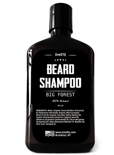 Big Forest Beard Growth Shampoo; All Natural & Organic Facial Hair Wash; Men’s Liquid Soap Lathers Big and White, 9 Ounce Bottle