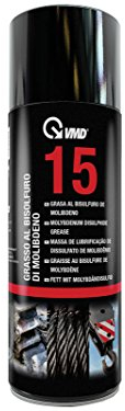 VMD Italia - VMD 15 - Grasso al Bisolfuro di Molibdeno, Grasso Catena Moto di Lunga Durata, Stabilità Meccanica e Resistenza all’Ossidazione, Olio Catena Bici Nero, 400 ml