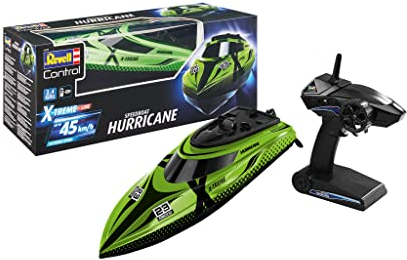 Revell Control X-TREME Hurricane I Ferngesteuertes RC Boot I für Kinder und Erwachsene ab 14 Jahren I Speedboat mit LI-ION Akku für Stundenlange Action I 45 km/h I Mit Modellständer I 2,4 GHz