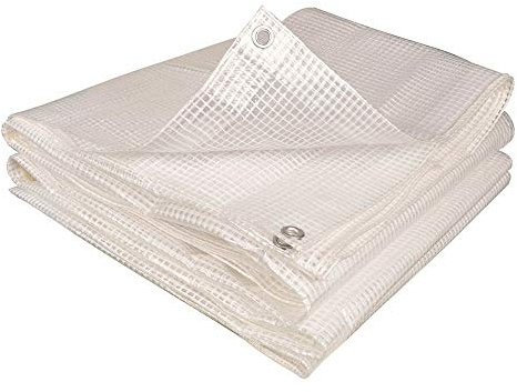 TERRE JARDIN Bâche de Protection, Extérieur Polyéthylène 160g/m² - Bâche Armée Imperméable, Ultra Résistante Découpable, Anti UV - Œillets Aluminium - Mobilier Serre Jardin - 3 x 4 - Translucide