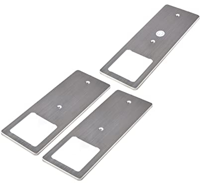 kalb | LED Unterbauleuchten Edelstahl gebürstet 5W- sehr flache Küchenleuchte mit Touch-Dimmfunktion Einbaustrahler Einbauspot, Auswahl:3er Set warmweiss