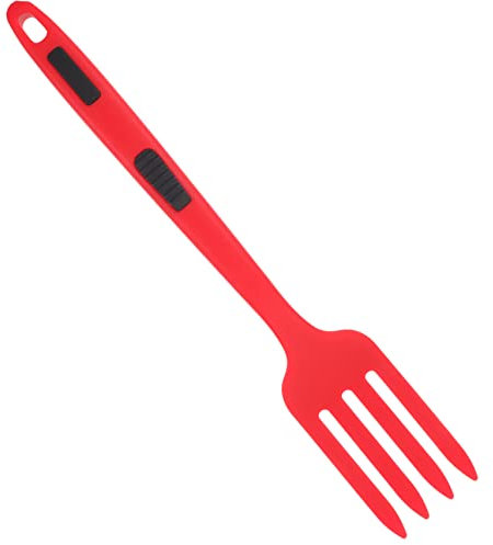 STOBAZA Fourchette De Cuisine En Silicone Réutilisable 29.5 Cm Fourche Ergonomique Lavable Pour Salades Et Fruits Accessoire Cuisine Pratique