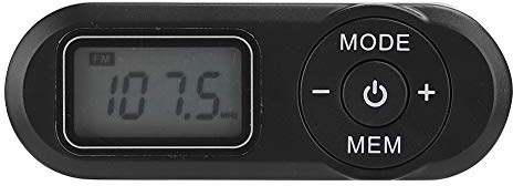 Mini Portátil de 1,1 Pulgadas LCD Digital FM Radio Reproductor de Música Negro con Auriculares Radio Personal con Auriculares