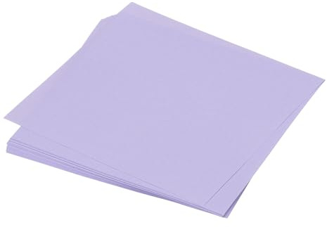 QUARKZMAN 50 Hojas de Papel de Origami Doble Cara Morado Claro 13 x 13 cm 70GSM Hoja Cuadrada de Papel Plegable para Proyectos de Arte y Manualidades, Principiantes
