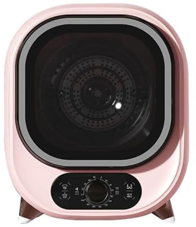 ZyKnaurral Petit sèche-Linge, sèche-Linge électrique Portable de Bureau, Double sonde de contrôle de température, capacité de 0,8 kg, adapté aux Appartements, dortoirs, Camping-Cars,Pink