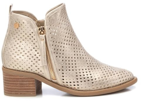 XTI - Botín Mujer Oro - Calzado Cómodo y Versátil - Moda casual - Modelo 14396101 (Talla 39)