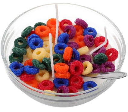 BESTYASH Realistic Dough Bowl Candle Vanilla Scent Soy Wax for Photography Props Novelty Food Decor