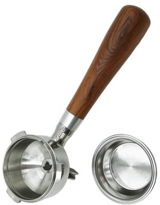 BELOWSYALER Macchina da caffè da 58 mm con manico in legno per migliorare la preparazione del caffè e design ergonomico