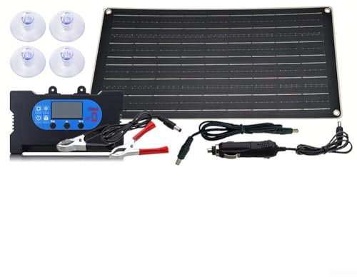 Panneau solaire monocristallin 40 W, chargeur de panneau solaire à double puce, contrôleur photovoltaïque, convient pour le chargement rapide des sacs à dos de camping (30 A)