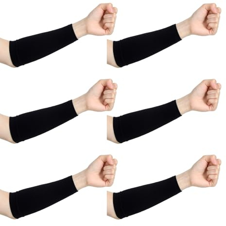 ValueBargain 3 par tatueringsskyddsarm, underarmsskydd med kompressionsskydd, ventilerande ärmar, för kvinnor och män, skydd för tatuering och sport